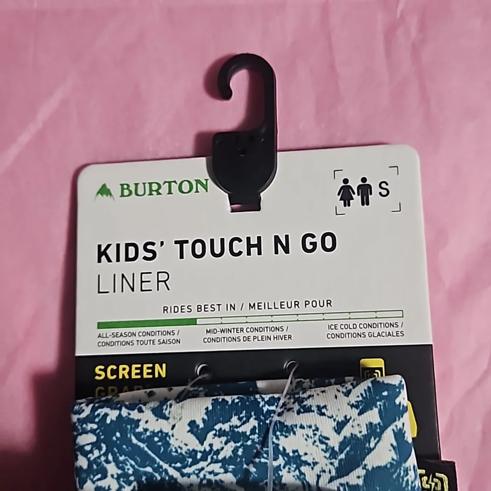 Burton Kids' Touch N Go Glove Liner: BLUE/BLACK: NEW WITH TAGS: SIZE SMALL